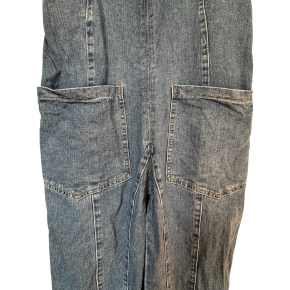 HG Denim High Roller Adjustable Jumpsuit Women's Blue Denim Overalls, Size S - Picture 3 of 13